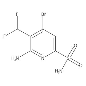 6-amino-4-bromo-5-(difluoromethyl)pyridine-2-sulfonamide Structure