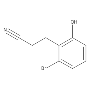 3-(2-Bromo-6-hydroxyphenyl)propanenitrile结构式