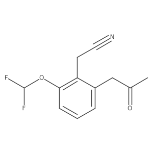 2-(Difluoromethoxy)-6-(2-oxopropyl)phenylacetonitrile结构式