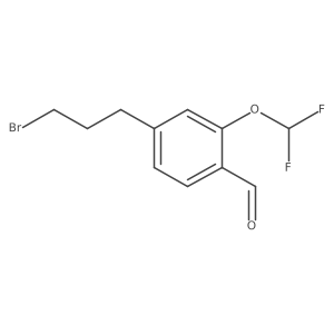 4-(3-Bromopropyl)-2-(difluoromethoxy)benzaldehyde结构式