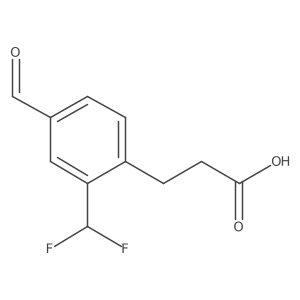 2-(Difluoromethyl)-4-formylphenylpropanoic acid Structure