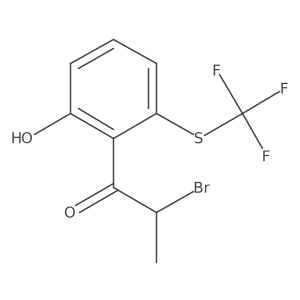 CC(Br)C(=O)c1c(O)cccc1SC(F)(F)F结构式