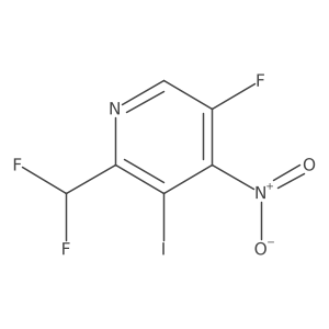 2-(Difluoromethyl)-5-fluoro-3-iodo-4-nitropyridine Structure