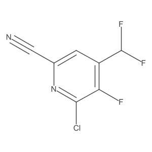 6-Chloro-4-(difluoromethyl)-5-fluoropicolinonitrile结构式