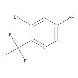 3-Bromo-5-mercapto-2-(trifluoromethyl)pyridine Structure