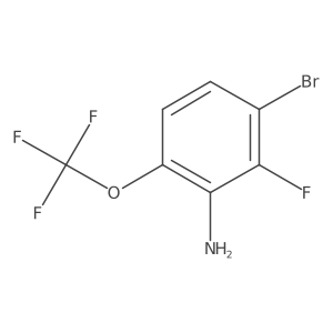 Benzenamine, 3-bromo-2-fluoro-6-(trifluoromethoxy)- Structure