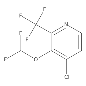 4-Chloro-3-(difluoromethoxy)-2-(trifluoromethyl)pyridine Structure