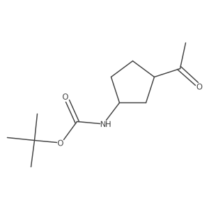 Tert-butyl N-(3-acetylcyclopentyl)carbamate Structure