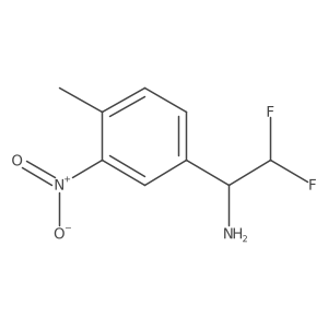 2,2-Difluoro-1-(4-methyl-3-nitrophenyl)ethan-1-amine结构式