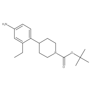tert-Butyl 4-(4-amino-2-ethylphenyl)piperidine-1-carboxylate结构式