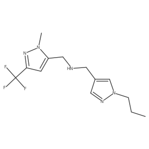 1H-Pyrazole-4-methanamine, N-[[1-methyl-3-(trifluoromethyl)-1H-pyrazol-5-yl]methyl]-1-propyl-结构式