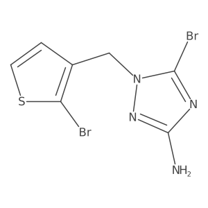 5-Bromo-1-[(2-bromothiophen-3-yl)methyl]-1H-1,2,4-triazol-3-amine结构式