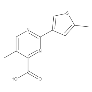 5-Methyl-2-(5-methylthiophen-3-yl)pyrimidine-4-carboxylic acid Structure