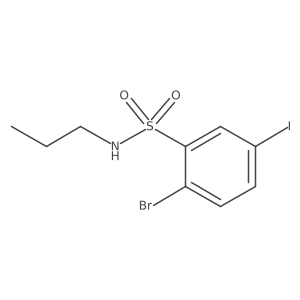 2-bromo-5-iodo-N-propylbenzene-1-sulfonamide结构式