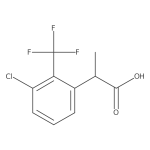 2-[3-Chloro-2-(trifluoromethyl)phenyl]propanoic acid Structure