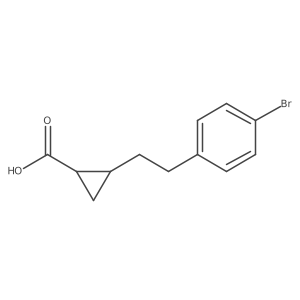 rac-(1R,2R)-2-[2-(4-bromophenyl)ethyl]cyclopropane-1-carboxylic acid结构式