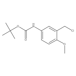 tert-butyl N-[3-(chloromethyl)-4-methoxyphenyl]carbamate结构式
