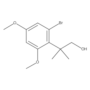 2-(2-Bromo-4,6-dimethoxyphenyl)-2-methylpropan-1-ol结构式
