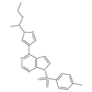4-[1-(1-Ethoxyethyl)-1H-pyrazol-4-yl]-7-[(4-methylphenyl)sulfonyl]-7H-pyrrolo[2,3-d]pyrimidine Structure