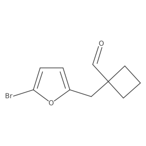 1-[(5-Bromofuran-2-yl)methyl]cyclobutane-1-carbaldehyde Structure