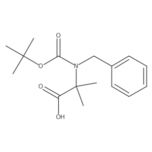 2-{Benzyl[(tert-butoxy)carbonyl]amino}-2-methylpropanoic acid结构式
