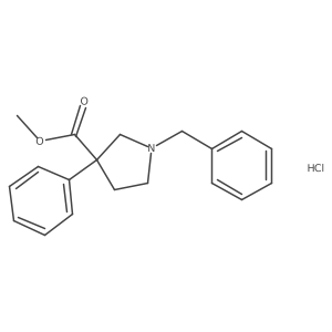Methyl 1-benzyl-3-phenylpyrrolidine-3-carboxylate hydrochloride结构式