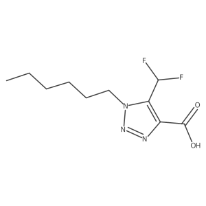5-(difluoromethyl)-1-hexyl-1H-1,2,3-triazole-4-carboxylic acid结构式