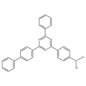 (4-(4-([1,1'-Biphenyl]-4-yl)-6-phenyl-1,3,5-triazin-2-yl)phenyl)boronic acid Structure