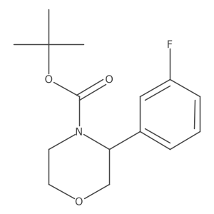 Tert-butyl 3-(3-fluorophenyl)morpholine-4-carboxylate Structure