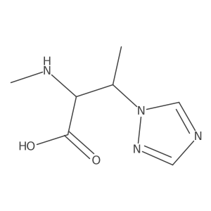 2-(methylamino)-3-(1H-1,2,4-triazol-1-yl)butanoic acid Structure