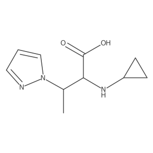 2-(cyclopropylamino)-3-(1H-pyrazol-1-yl)butanoic acid Structure