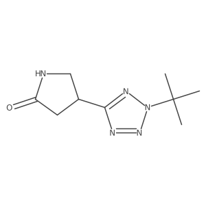 4-(2-tert-butyl-2H-1,2,3,4-tetrazol-5-yl)pyrrolidin-2-one结构式