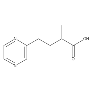 2-Methyl-4-(pyrazin-2-yl)butanoic acid结构式