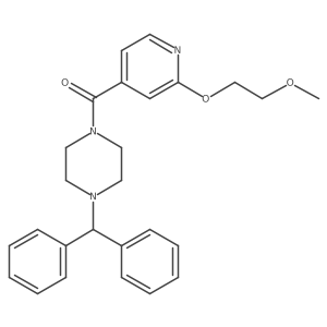 (4-Benzhydrylpiperazin-1-yl)(2-(2-methoxyethoxy)pyridin-4-yl)methanone结构式