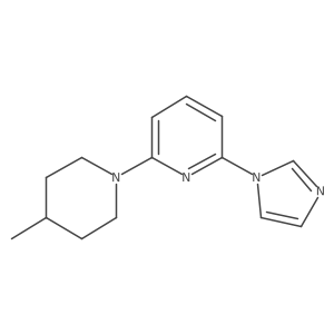2-(1H-imidazol-1-yl)-6-(4-methylpiperidin-1-yl)pyridine结构式
