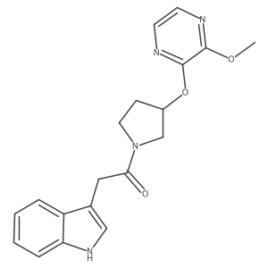 2-(1H-indol-3-yl)-1-(3-((3-methoxypyrazin-2-yl)oxy)pyrrolidin-1-yl)ethanone Structure