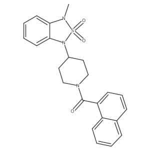 1-Methyl-3-[1-(naphthalene-1-carbonyl)piperidin-4-yl]-1,3-dihydro-2lambda6,1,3-benzothiadiazole-2,2-dione结构式