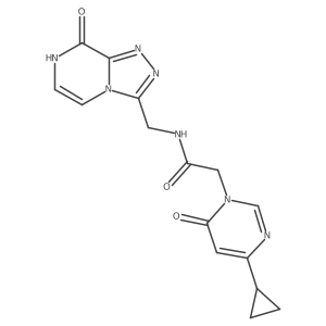 2-(4-cyclopropyl-6-oxopyrimidin-1(6H)-yl)-N-((8-hydroxy-[1,2,4]triazolo[4,3-a]pyrazin-3-yl)methyl)acetamide结构式