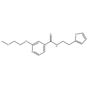 2-(2-methoxyethoxy)-N-(2-(thiophen-2-yl)ethyl)isonicotinamide结构式