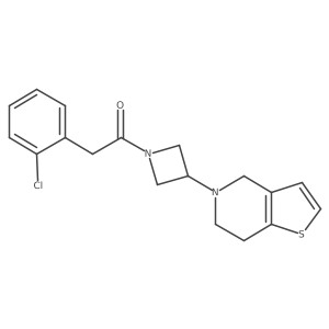 2-(2-chlorophenyl)-1-(3-(6,7-dihydrothieno[3,2-c]pyridin-5(4H)-yl)azetidin-1-yl)ethanone结构式