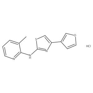 4-(furan-3-yl)-N-(3-methylpyridin-2-yl)thiazol-2-amine hydrochloride结构式