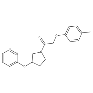 2-(4-Fluorophenoxy)-1-(3-(pyridazin-3-yloxy)pyrrolidin-1-yl)ethanone Structure