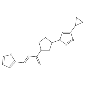 (E)-1-(3-(4-cyclopropyl-1H-1,2,3-triazol-1-yl)pyrrolidin-1-yl)-3-(furan-2-yl)prop-2-en-1-one Structure