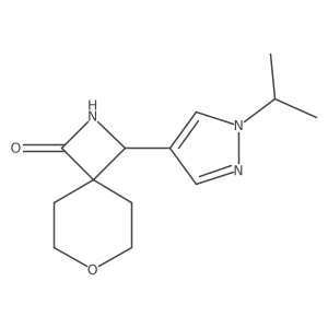 3-[1-(propan-2-yl)-1H-pyrazol-4-yl]-7-oxa-2-azaspiro[3.5]nonan-1-one结构式