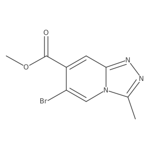 Methyl 6-Bromo-3-methyl-[1,2,4]triazolo[4,3-a]pyridine-7-carboxylate结构式