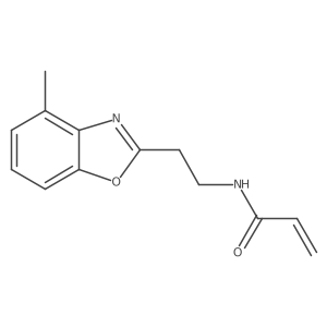 N-[2-(4-methyl-1,3-benzoxazol-2-yl)ethyl]prop-2-enamide结构式