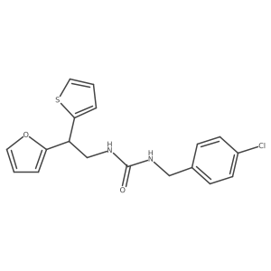 1-[(4-Chlorophenyl)methyl]-3-[2-(furan-2-yl)-2-(thiophen-2-yl)ethyl]urea Structure