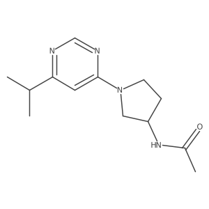N-{1-[6-(propan-2-yl)pyrimidin-4-yl]pyrrolidin-3-yl}acetamide结构式