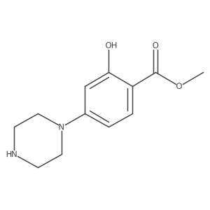 Methyl 2-Hydroxy-4-(1-piperazinyl)benzoate Structure