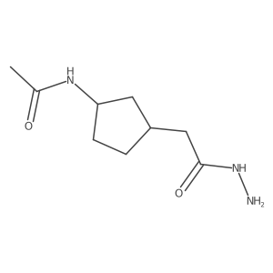 N-[(1R,3S)-3-(2-Hydrazinyl-2-oxoethyl)cyclopentyl]acetamide Structure